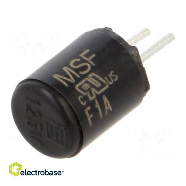 Fuse: fuse | quick blow | 1A | 125VAC | PCB,THT | TR5 | copper | MSF 125