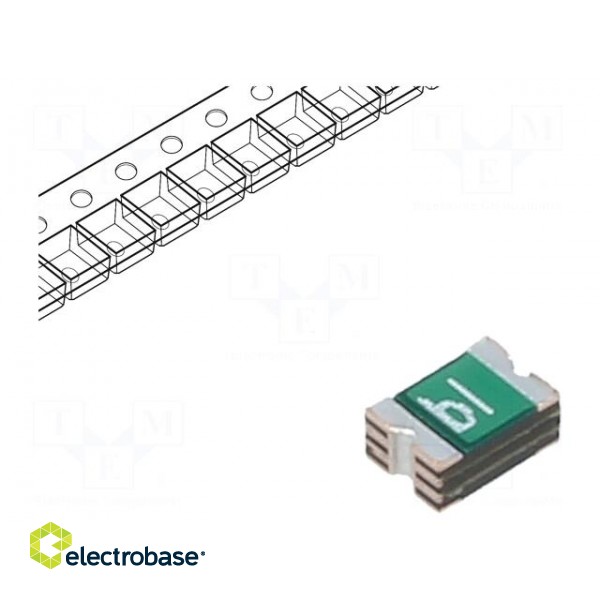 Fuse: PTC polymer | 1A | Imax: 40A | Case: 0805 | 0ZCK