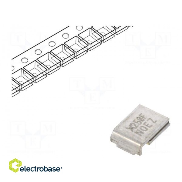 Fuse: PTC polymer | 2.5A | 15V | 15VDC | SMD | SMD | tinned фото 1