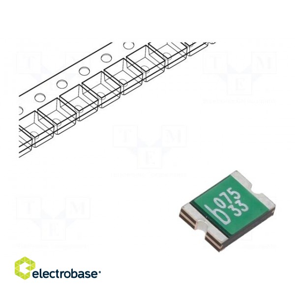 Fuse: PTC polymer | 750mA | Imax: 40A | Case: 1812 | 0ZCG