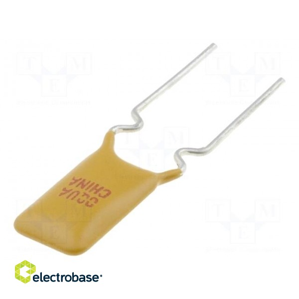 Fuse: PTC polymer | 1.1A | 7.4x14.2mm | 5mm