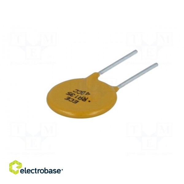 Fuse: PTC polymer | 1.35A | Pitch: 5.1mm | Leads dim: Ø0.81x7.6mm paveikslėlis 2