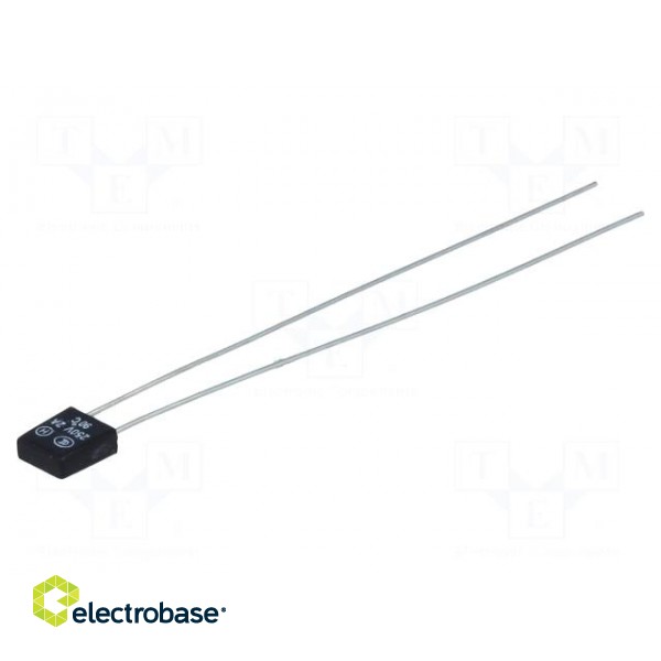 Fuse: thermal | 2A | 6x6.5x2.8mm | 90°C | L55mm image 1