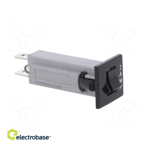 Fuse: thermal | 2A | Imax: 1kA | 125V,250V | 32VDC | 18.7x18.7x39.5mm image 8