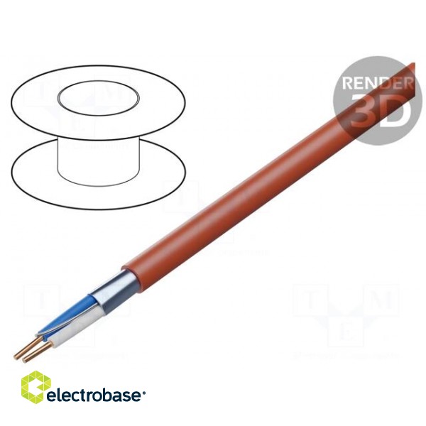 Wire: control cable | YnTKSYekw | 1x2x0.8mm | Insulation: PVC | 0.5mm2