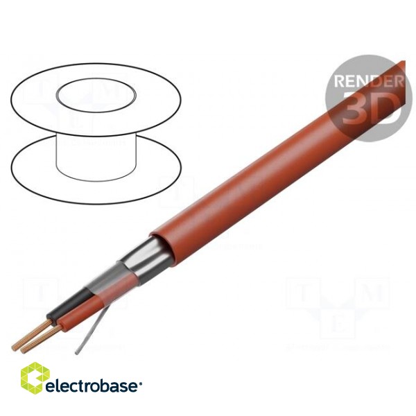 Wire: loudspeaker cable | 2x1mm2 | stranded | OFC | red | LSZH | 100m
