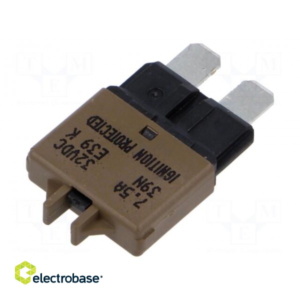 Fuse: thermal | 7.5A | 32VDC | automotive | 19.75mm | E39 image 1