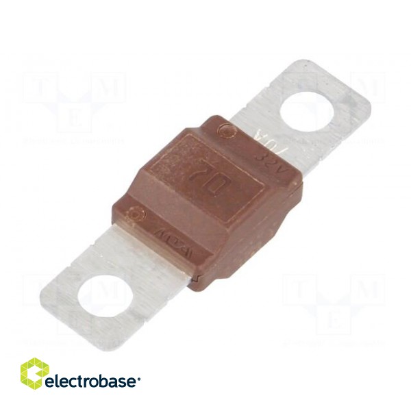 Fuse: fuse | 70A | 32V | automotive | 40mm | MIDIVAL | Mounting: M5 screw