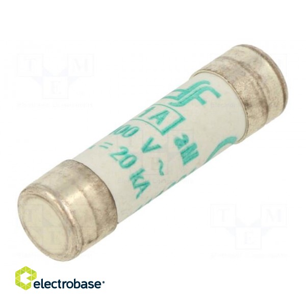 Fuse: fuse | aM | 1A | 400VAC | ceramic,cylindrical,industrial | 8x31mm