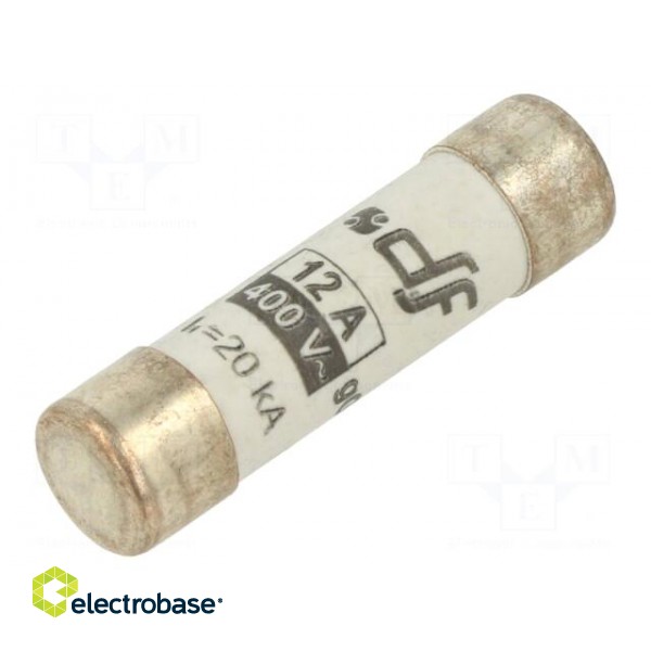 Fuse: fuse | gG | 12A | 400VAC | ceramic,cylindrical,industrial