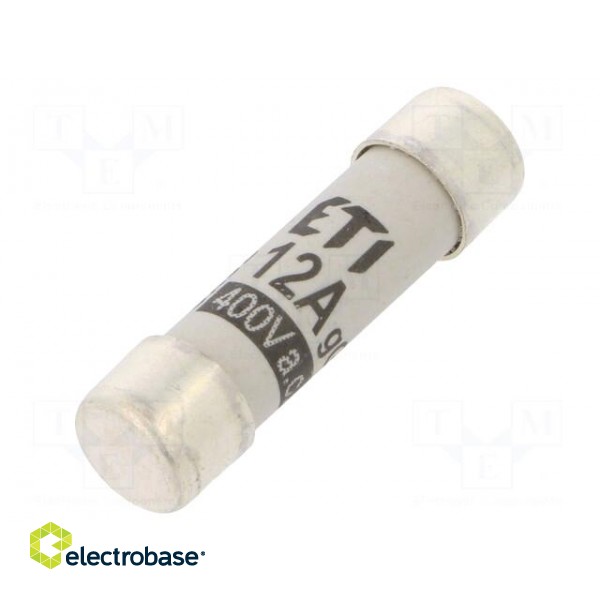 Fuse: fuse | gG | 12A | 400VAC | cylindrical,industrial | 8x31mm