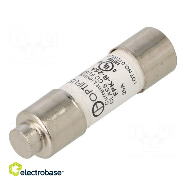 Fuse: fuse | quick blow | 25A | 600VAC | 600VDC | 10.4x38.1mm