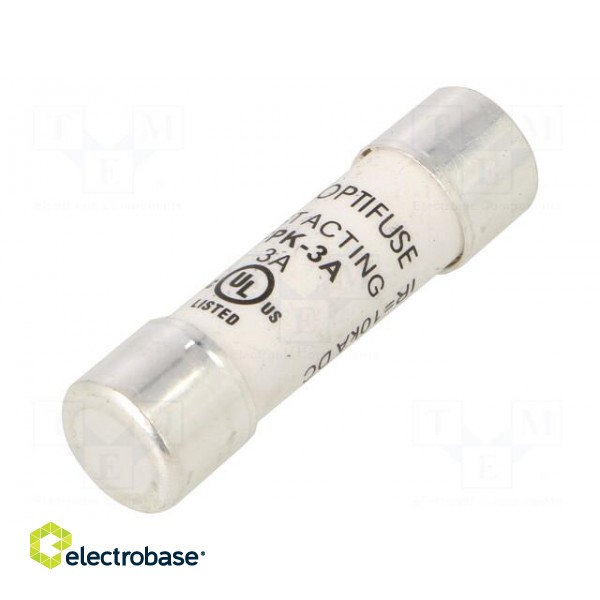 Fuse: fuse | quick blow | 3A | 600VAC | 600VDC | cylindrical,industrial