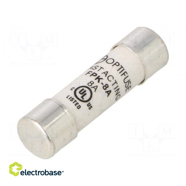 Fuse: fuse | quick blow | 8A | 600VAC | 600VDC | cylindrical,industrial