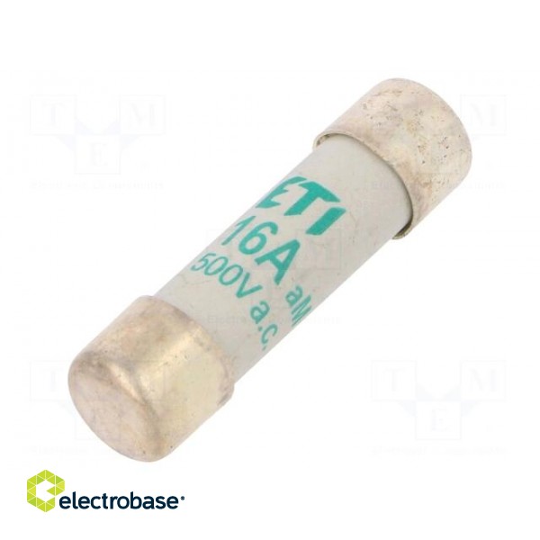 Fuse: fuse | aM | 16A | 500VAC | cylindrical | 10,3x38mm