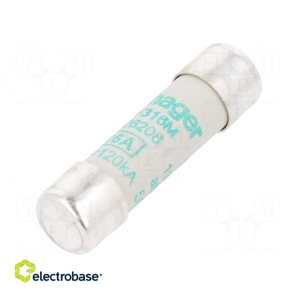 Fuse: fuse | aM,time-lag | 16A | 500VAC | cylindrical,industrial