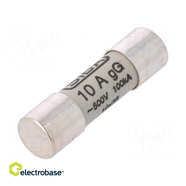 Fuse: fuse | gG | 10A | 500VAC | ceramic,cylindrical,industrial