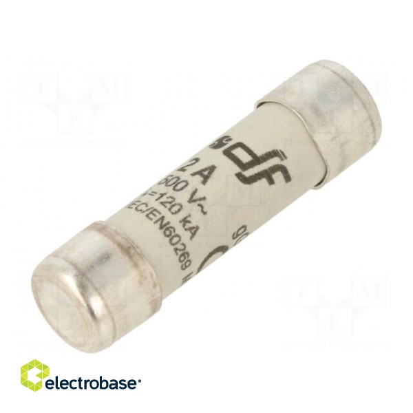 Fuse: fuse | gG | 2A | 500VAC | 250VDC | ceramic,cylindrical,industrial
