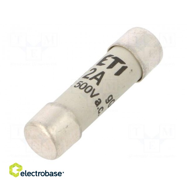 Fuse: fuse | gG | 2A | 500VAC | cylindrical | 10,3x38mm