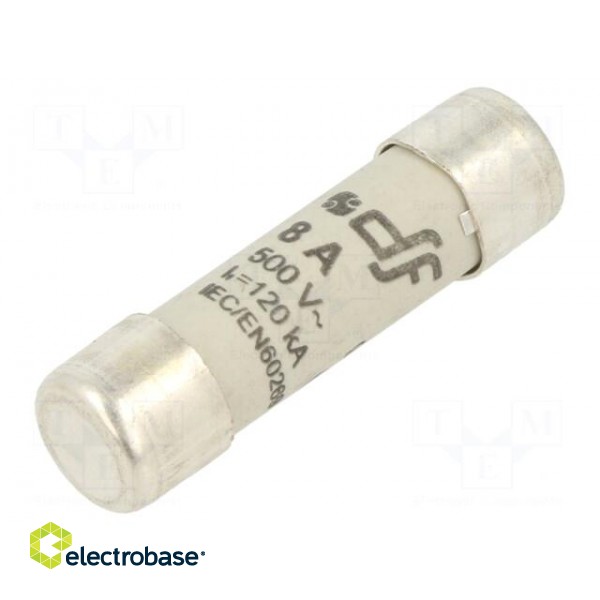 Fuse: fuse | gG | 8A | 500VAC | 250VDC | ceramic,cylindrical,industrial
