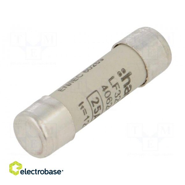 Fuse: fuse | gG,time-lag | 25A | 500VAC | cylindrical,industrial