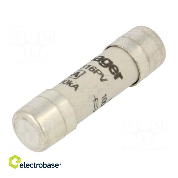 Fuse: fuse | gPV,time-lag | 16A | 1kVDC | cylindrical,industrial