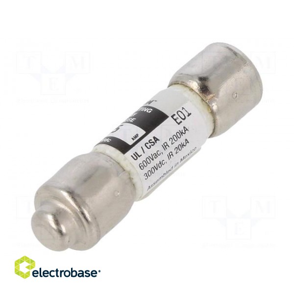 Fuse: fuse | time-lag | 15A | 600VAC | ceramic,cylindrical,industrial