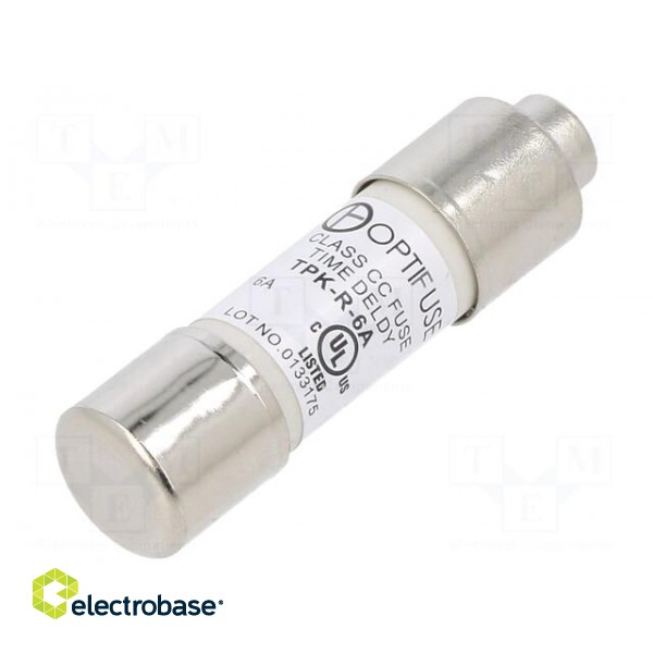 Fuse: fuse | time-lag | 6A | 600VAC | 300VDC | cylindrical,industrial