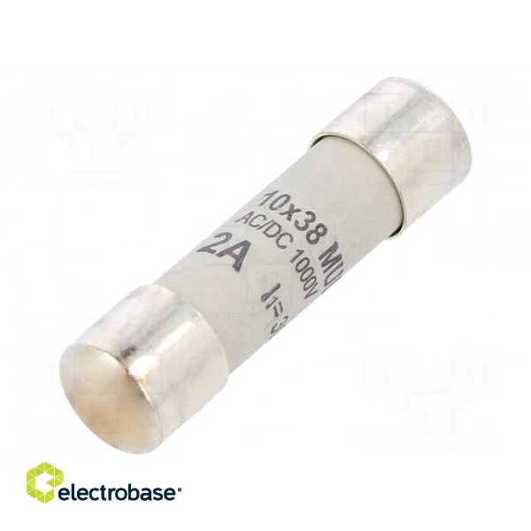 Fuse: fuse | gR | 2A | 1000VDC | cylindrical