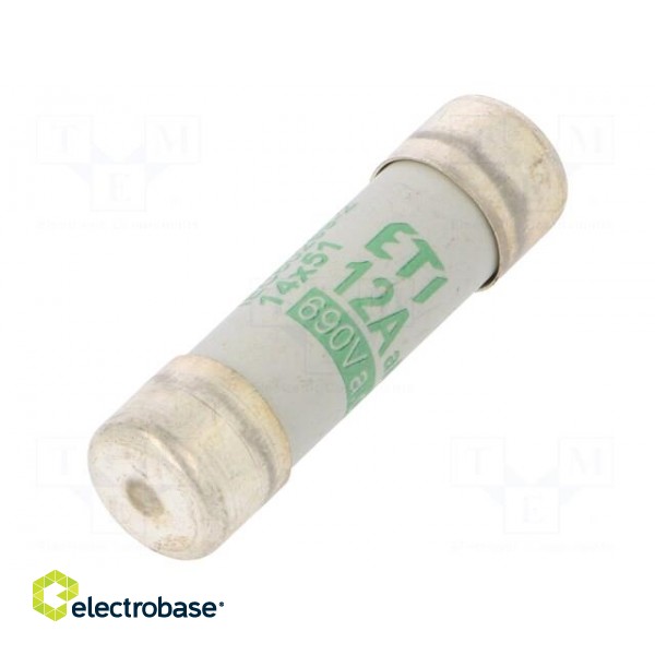 Fuse: fuse | aM | 12A | 690VAC | cylindrical,industrial | 14x51mm