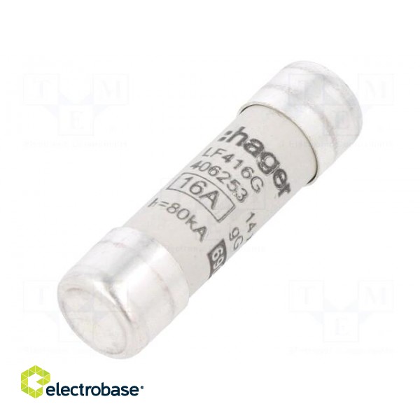 Fuse: fuse | gG | 16A | 690VAC | cylindrical,industrial | 14x51mm