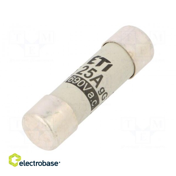 Fuse: fuse | gG | 25A | 690VAC | cylindrical,industrial | 14x51mm