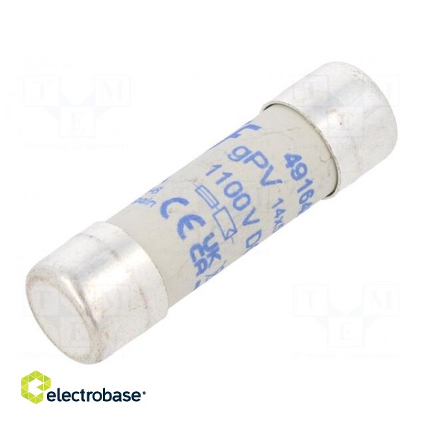 Fuse: fuse | gPV | 20A | 1.1kVDC | ceramic,cylindrical,industrial