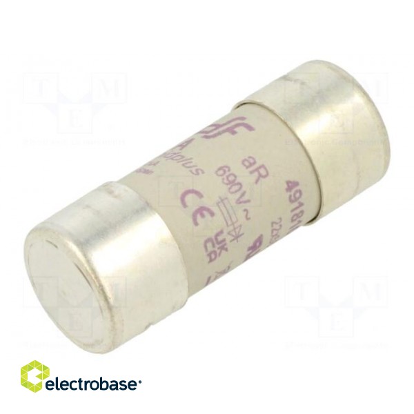 Fuse: fuse | aR | 32A | 690VAC | 700VDC | 22x58mm