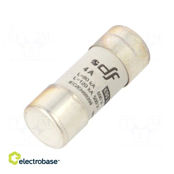 Fuse: fuse | gG | 4A | 690VAC | 440VDC | ceramic,cylindrical,industrial