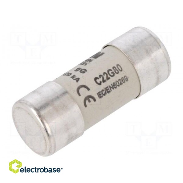 Fuse: fuse | gG | 80A | 500VAC | ceramic,cylindrical,industrial