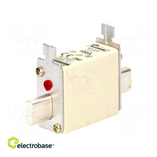 Fuse: fuse | 100A | 500VAC | 250VDC | ceramic,industrial | NH000 paveikslėlis 1