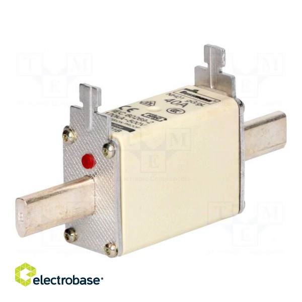 Fuse: fuse | 40A | 500VAC | 250VDC | ceramic,industrial | NH01 image 1