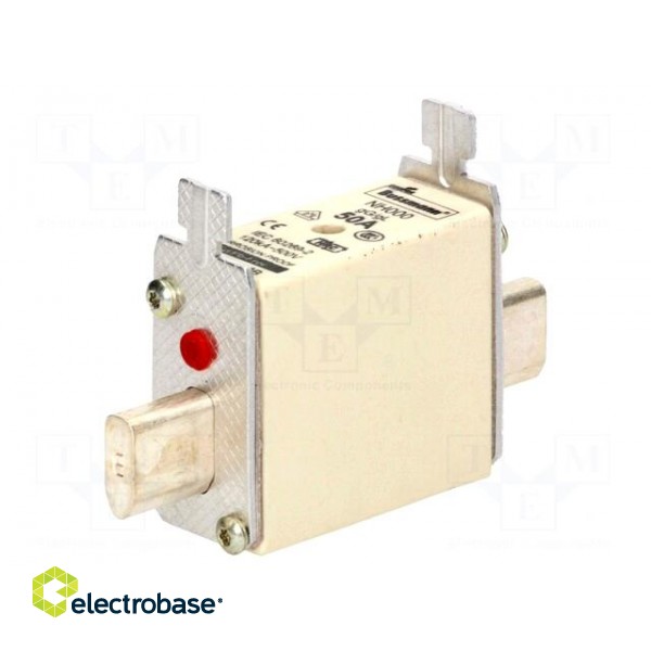 Fuse: fuse | 50A | 500VAC | 250VDC | ceramic,industrial | NH000 image 1