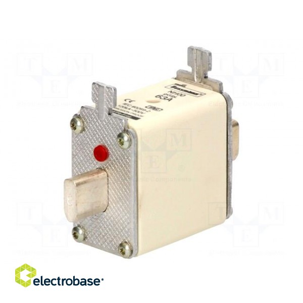 Fuse: fuse | 63A | 500VAC | 250VDC | ceramic,industrial | NH00 image 1