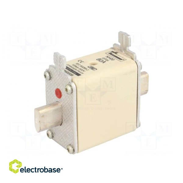 Fuse: fuse | 80A | 500VAC | 250VDC | ceramic,industrial | NH00 фото 2