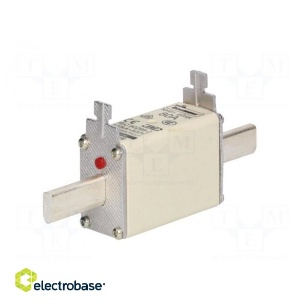 Fuse: fuse | 80A | 500VAC | 250VDC | ceramic,industrial | NH01 paveikslėlis 2