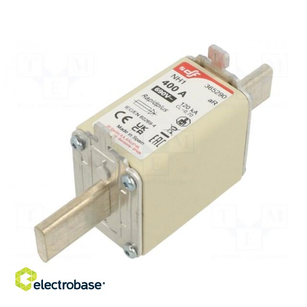 Fuse: fuse | aR | 400A | 690VAC | 550VDC | silver | NH1 image 1