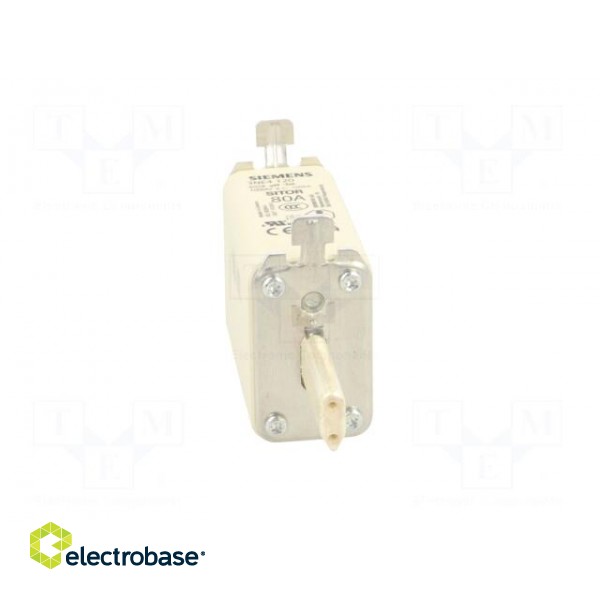 Fuse: fuse | aR | 80A | 1kVAC | 440VDC | industrial | NH0 | SENTRON image 9