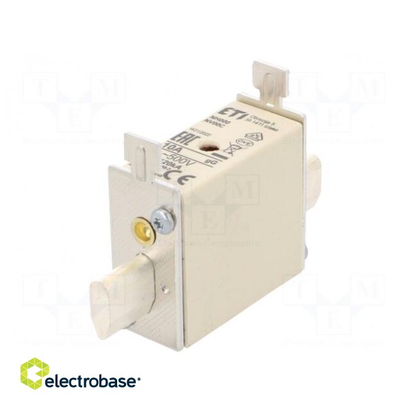 Fuse: fuse | gG | 10A | 500VAC | ceramic,industrial | NH000 | WT-NH image 1