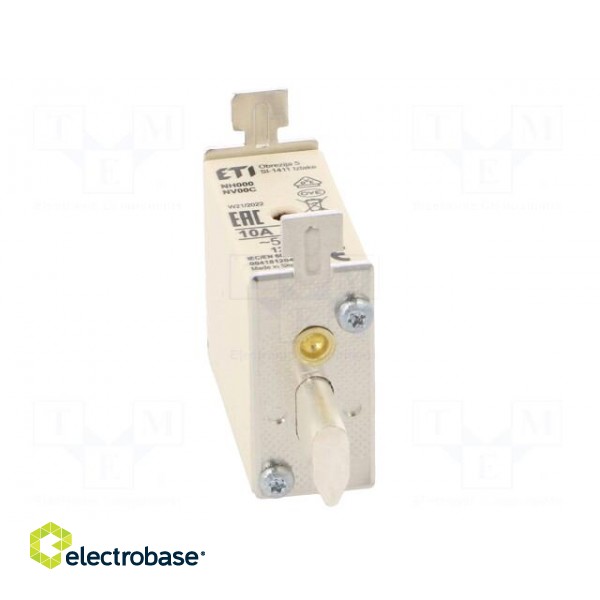 Fuse: fuse | gG | 10A | 500VAC | ceramic,industrial | NH000 | WT-NH image 9