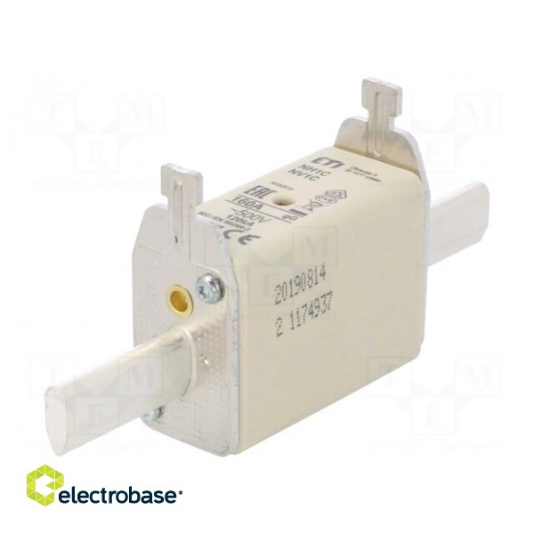 Fuse: fuse | gG | 160A | 500VAC | ceramic,industrial | NH1C | WT-NH image 1