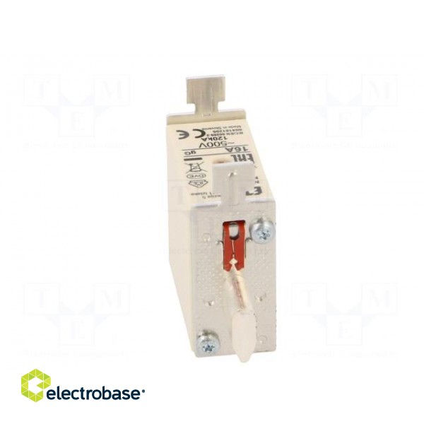 Fuse: fuse | gG | 16A | 500VAC | ceramic,industrial | NH000 | WT-NH image 5
