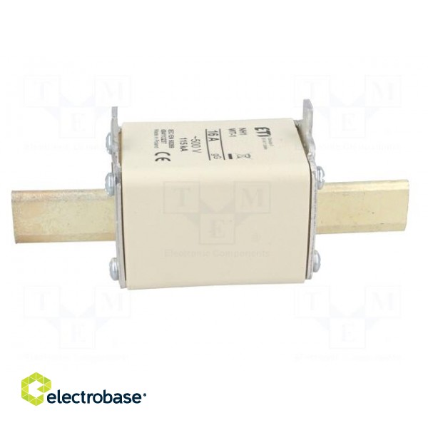 Fuse: fuse | gG | 16A | 500VAC | ceramic,industrial | NH1 | WT-NH image 3