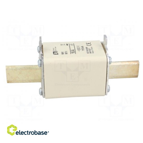 Fuse: fuse | gG | 16A | 500VAC | ceramic,industrial | NH1 | WT-NH image 7